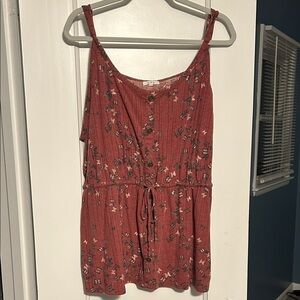 Maurices Floral Rust Tank Top